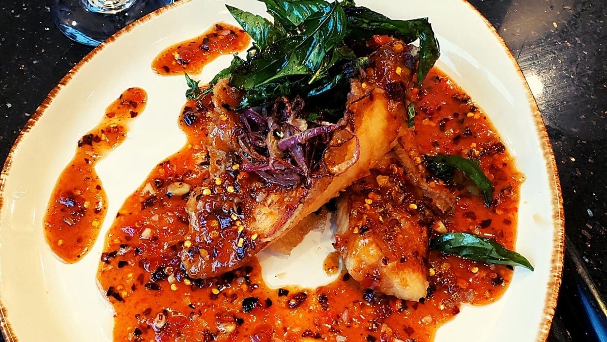 GARLIC SHRIMP OR FISH.